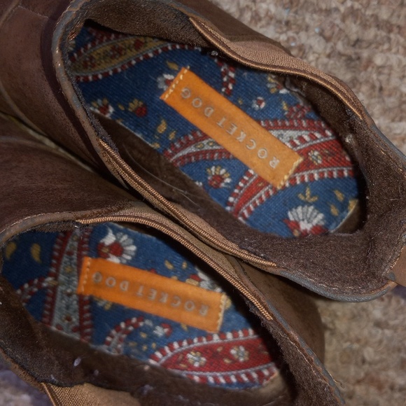 Rocket Dog Brown Vegan Leather Slip On Ankle Booties - Picture 10 of 11